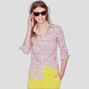 J. Crew Liberty Perfect Shirt in Lodden Paisley Print Button Down Shirt Size 6